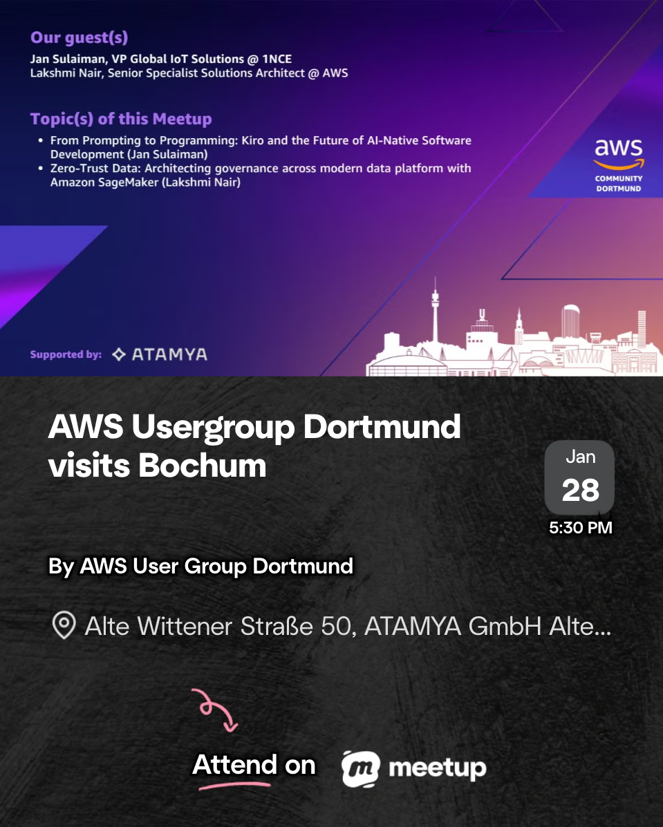 AWS User Group Bochum meetup opening
