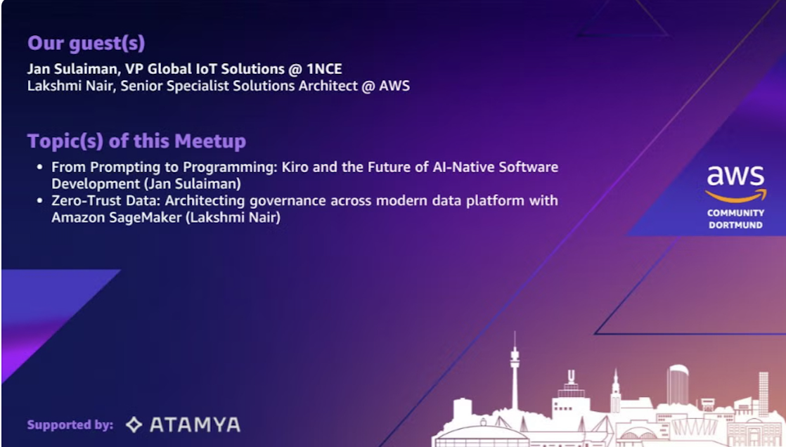 Group photo at AWS meetup Bochum