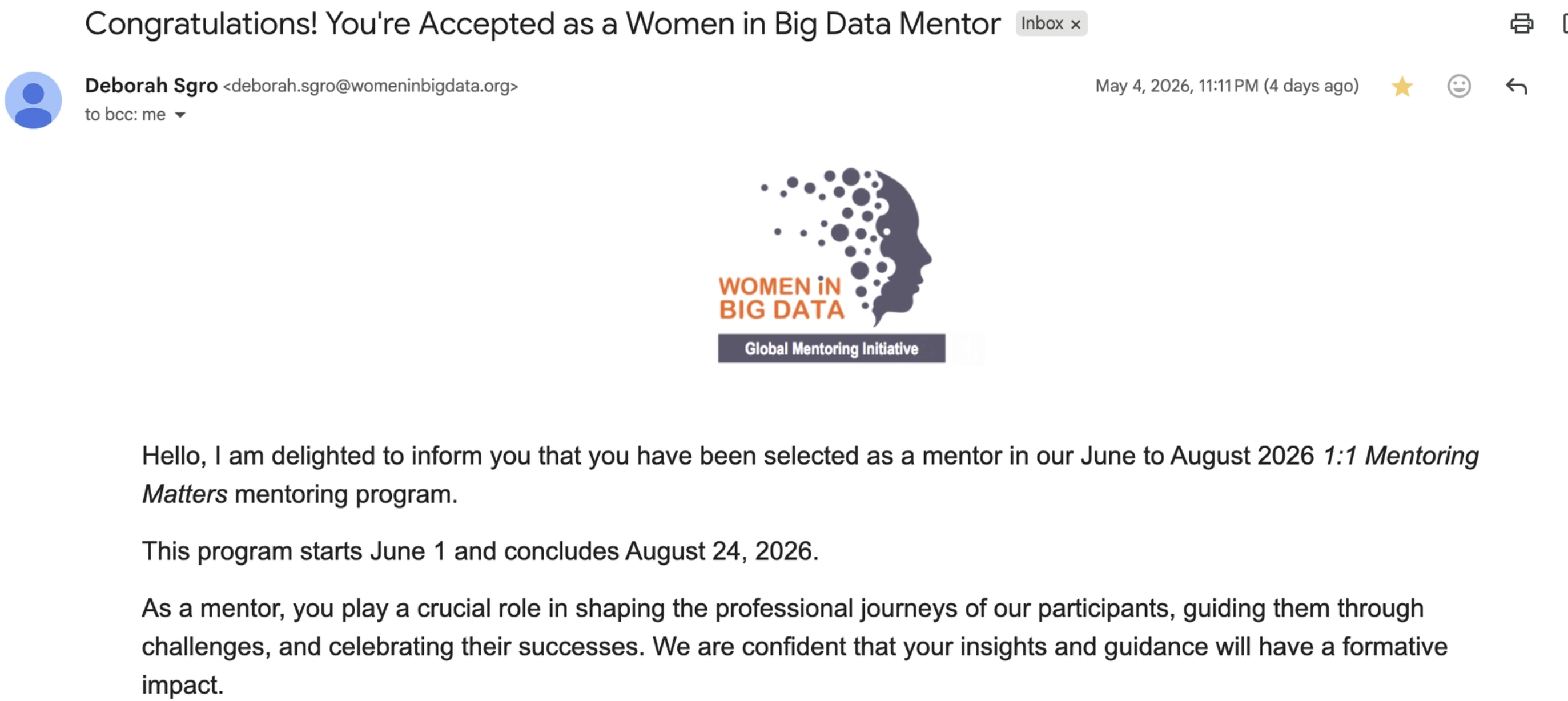 WIBD mentorship session